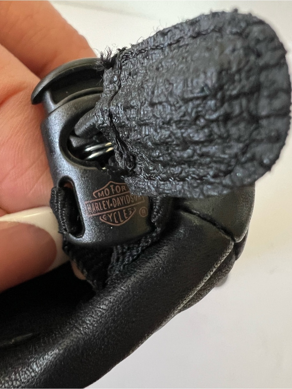 Harley Davidson Black Leather Insulated Gauntlet Motorcycle Gloves All Seasons - Picture 11 of 12